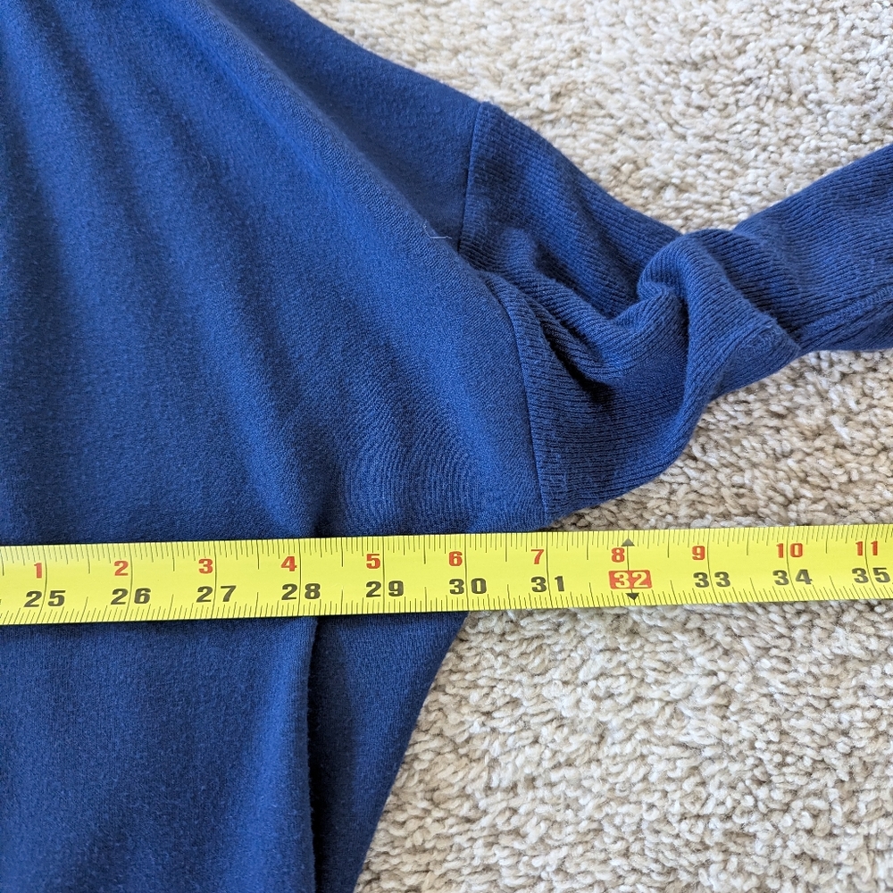 Athleta Purana Wrap Sweatshirt Enchanted Blue Plush Nirvana Soft Cozy - Picture 7 of 11